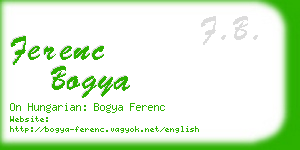 ferenc bogya business card